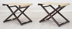 Faux Leather Folding Stools, Pair (9357043335475)