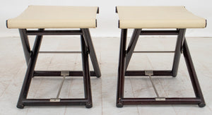 Faux Leather Folding Stools, Pair (9357043335475)