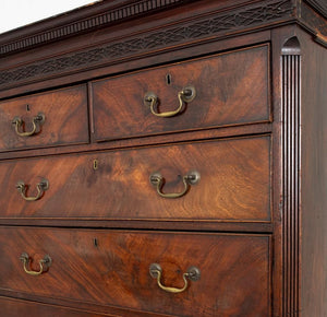 George III Mahogany Chest on Chest, 18th C (8962698608947)