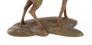 Wang Jida Buck & Doe Bronze Sculptures, 1988 (8970210181427)