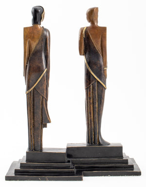 Wang Jida "East & West" Bronze Sculpture, 1988 (8970192945459)