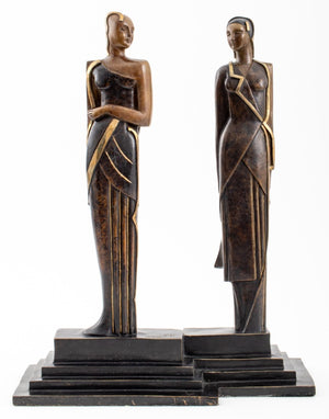 Wang Jida "East & West" Bronze Sculpture, 1988 (8970192945459)