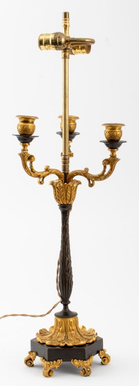 Louis Philippe Style Ormolu Patinated Bronze Lamp (9182250664243)
