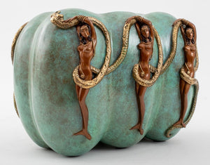 Erte "Eve" Patinated Bronze Bowl, 1989 (8889617875251)