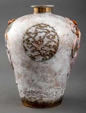 Erte "Oriental Mystery" Patinated Bronze Vase 1990 (8889653035315)