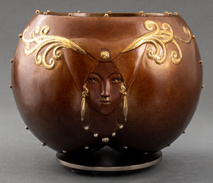 Erte "Fruit of Life" Patinated Bronze Bowl, 1985 (8889559908659)