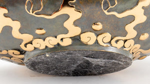 Erte "Ocean II" Patinated Bronze Table Bowl, 1987 (8889709822259)