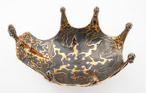 Erte "Ocean II" Patinated Bronze Table Bowl, 1987 (8889709822259)