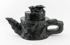 Chinese Monumental Nephrite Jade Teapot (8909082820915)