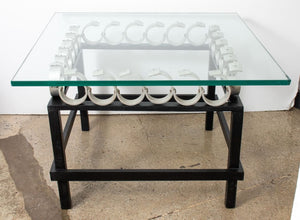 Paula Meizner "24 in a Square" Glass-Top Low Table (8961191674163)