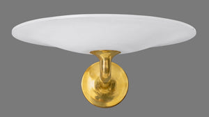 Modern Wall Sconces With Opaline Glass Saucers, Pr (8908952371507)