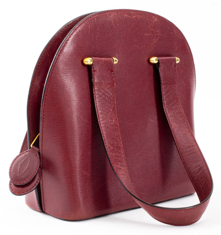 Cartier Burgundy Leather Mini Tote Bag Showplace