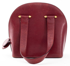 Cartier Burgundy Leather Mini Tote Bag (8924315648307)