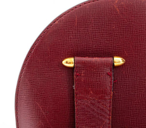 Cartier Burgundy Leather Mini Tote Bag (8924315648307)