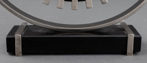 Modern Silvered Metal Analog Mantel Clock (8924646867251)