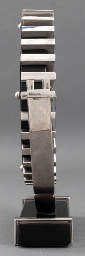 Modern Silvered Metal Analog Mantel Clock (8924646867251)