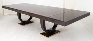 Art Deco Revival Macassar Extendable Dining Table (8866186166579)