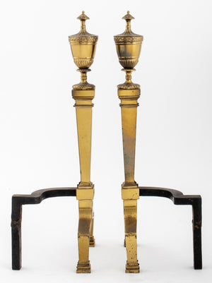 French Gilt Bronze Chenets, Pair (9187184673075)