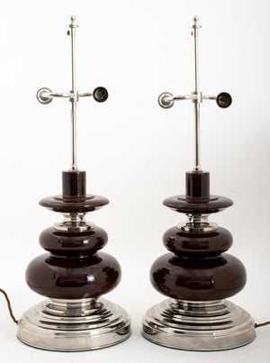Pair of Spitzmiller Style Modern Ceramic Lamps (8895085773107)