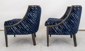 J. Robert Scott Lacquered Tub Chairs, Pair (8973976240435)