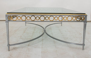 Attrib. Maison Jansen Bronze & Glass Coffee Table (8882014355763)