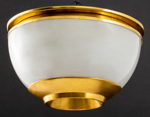 Modern Gilt Metal and Frosted Glass Ceiling Light (8883800375603)