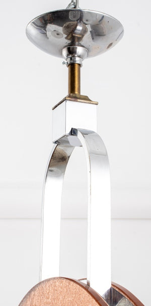 Deskey Style Chrome & Glass 4-Light Pendant Lamp (8971928338739)