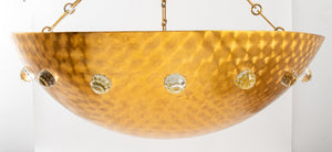 Rupert Nikoll Mid-Century Modern Gold Dome Pendant (8895126438195)