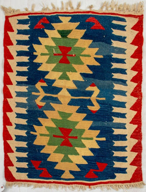 Turkish Kilim Rug, 3.4' x 2.8' (8988792586547)