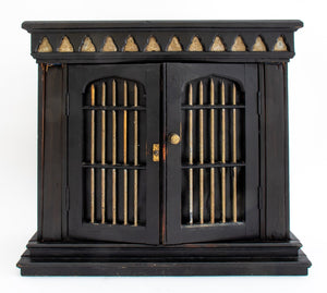 Gothic Revival Ebonized Diminutive Cabinet (9032357511475)