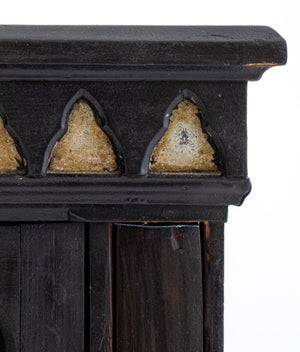 Gothic Revival Ebonized Diminutive Cabinet (9032357511475)