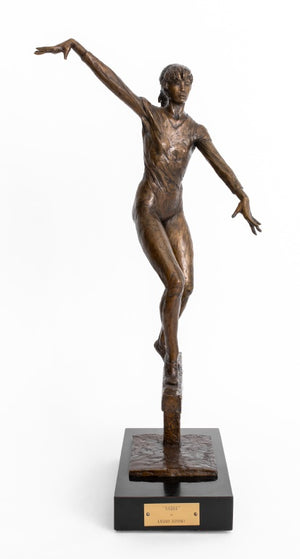 Lazlo Ispanky Girl on Beam Bronze Sculpture (9023520244019)