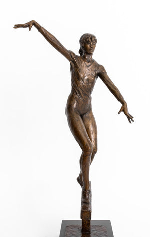 Lazlo Ispanky Girl on Beam Bronze Sculpture (9023520244019)