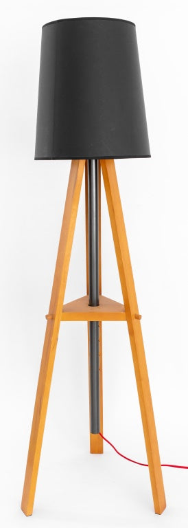 Modern Walnut Tripod Floor Lamp (9382230163763)