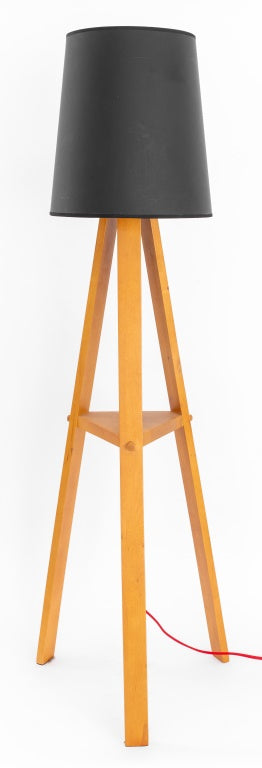 Modern Walnut Tripod Floor Lamp (9382230163763)