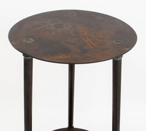 Industrialist Two-Tiered Brass Accent Table (9375593005363)