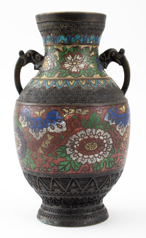 Japanese Champleve Vase, late 19th C (8901349638451)