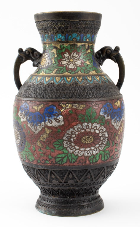 Japanese Champleve Vase, late 19th C
