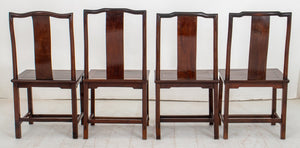 Chinese Antique Carved Hongmu Side Chairs, 4 (9032120271155)
