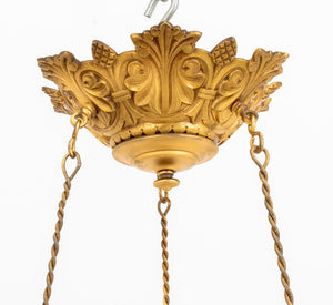 Gothic Revival Gilt Metal Hanging Pendant (9299776831795)