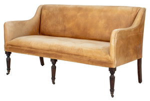 Regency Style Leather Upholstered Sofa (9147867300147)