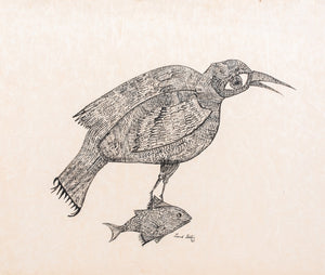 Leonard Barton "Bird of Prey" Ink on Paper (8934587203891)