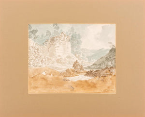 Manner of Payne Mountainous Landscape Watercolor (8938994598195)