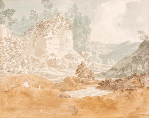 Manner of Payne Mountainous Landscape Watercolor (8938994598195)