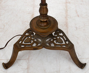 Art Nouveau Style Brass Bridge Floor Lamp (8945665442099)