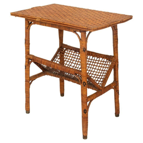 Aesthetic Movement Woven Bamboo Occasional Table