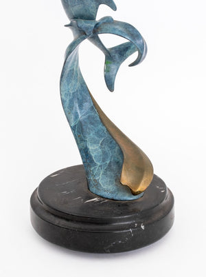 Scott Hanson Bronze Dolphin Revolving Sculpture (9182023418163)