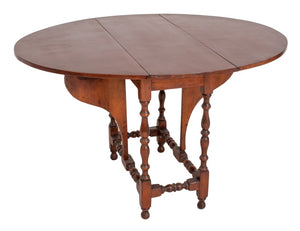 Jacobean Style Mahogany Oval Drop Leaf Table (9382015762739)