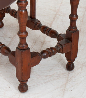 Jacobean Style Mahogany Oval Drop Leaf Table (9382015762739)