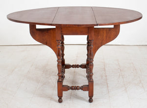 Jacobean Style Mahogany Oval Drop Leaf Table (9382015762739)